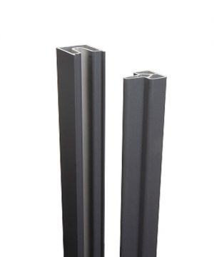 Composite Fence Top & Bottom Trim - Aluminium  (Pack of 2)