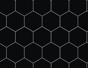 Fibo Black Silk Hex Tile