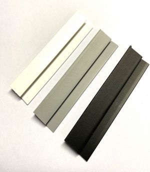 Selection of PVC J Trims in white, black and grey