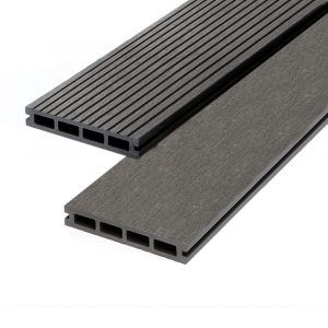 Plain Black Composite Decking Board 3.6m