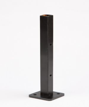 Composite Fence Base Post Plate in Galvanized Steel 