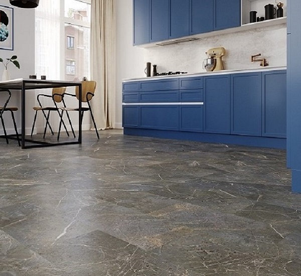 Grey Carrara Marble Tile effect from Afirmax Vinyl Click Flooring Range, LVT flooring